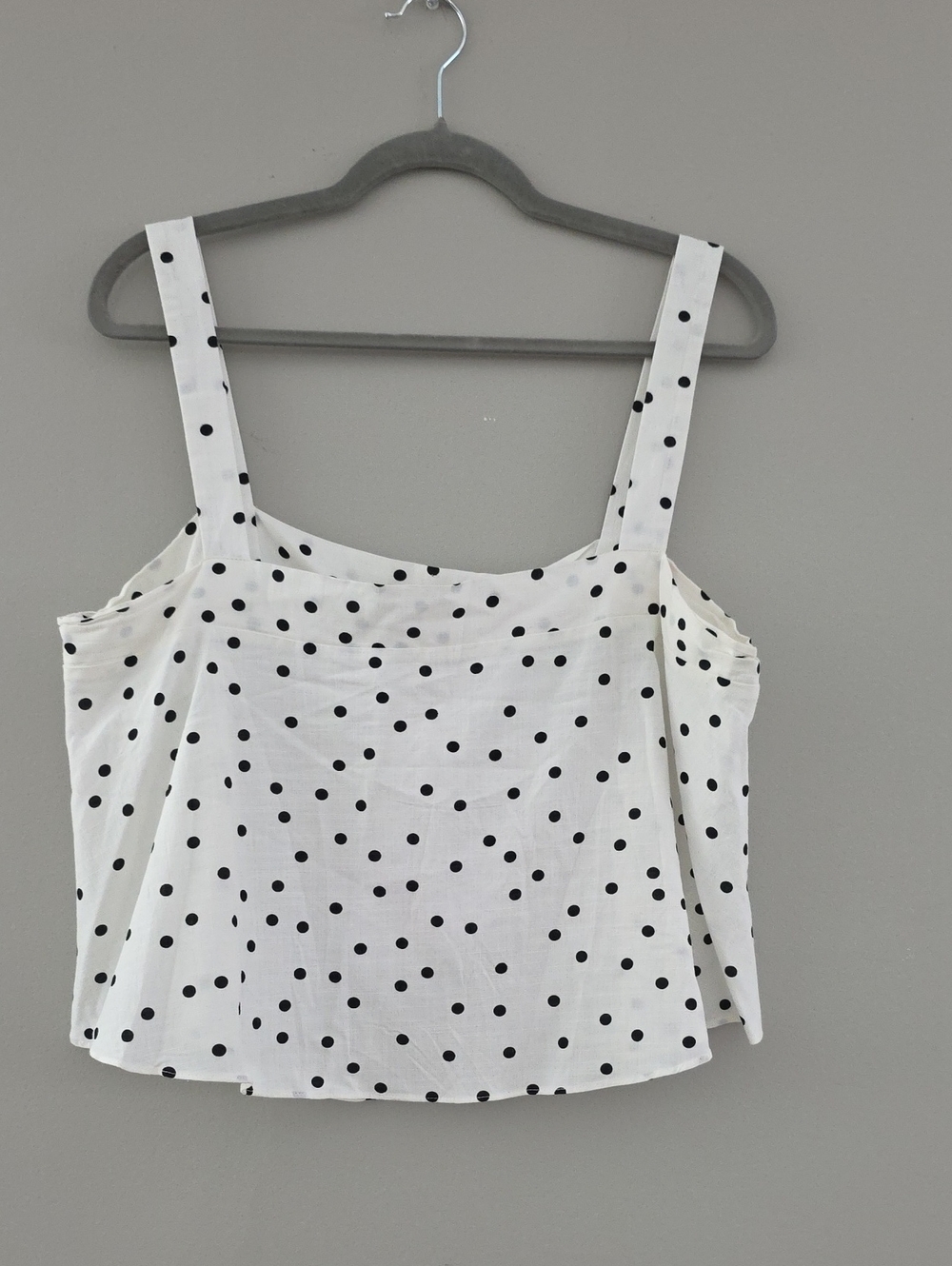 Buddy Love White Polka Dot Square Neck Tank